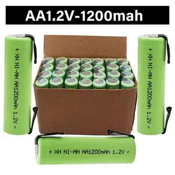 1.2 V, AA nabíjateľné batérie 1200mah nimh bunky Zelená shell s zváranie karty pre Philips elektrický holiaci strojček holiaci kefka
