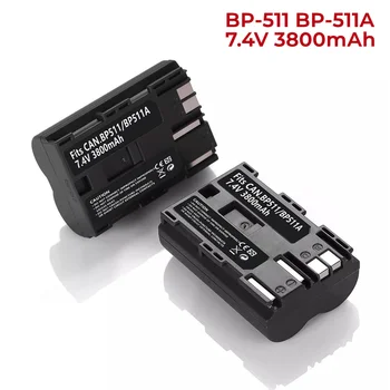 1-5Pack 3800mA BP-511 BP-511A Náhradná Batéria pre Canon EOS 5D,50D,D60,300D,D30,Bozk Powershot G5,Pro 1,G2,Digitálne Fotoaparáty