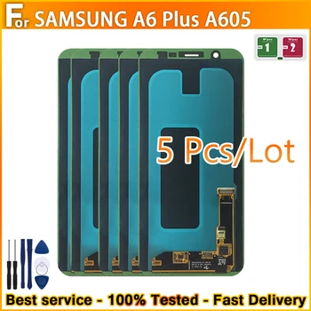 5 KS /AMOLED Pre Samsung Galaxy A6 Plus A6+ 2018 A605 A605F A605FN A605G LCD Displej Dotykový Displej Digitalizátorom. Časti