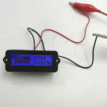 8-63v LCD Indikátor Úrovne nabitia Batérie S Shell pre Olovené& Lítiové Batérie, Coulombmeter & Voltmeter Elektrický Skúter Repa Časti
