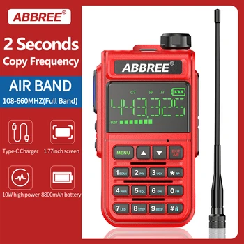 ABBREE AR-518 Air Band 108-660MHz Full Band Wireless Kópiu frekvencia 1.77