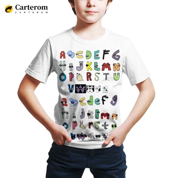 Abeceda Tradície 3D Tlač T-shirt Deti Chlapci Dievčatá Anime, Komiksu Písmená Módne Bežné Krátky Rukáv Muži Ženy Streetwear Topy Tees