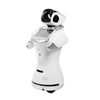 AI Hovorí Inteligentný Robot výučbu Detí Stroj Rodinu Sprevádzajú Obchodné Detekciu Ľudského Tela Teplota