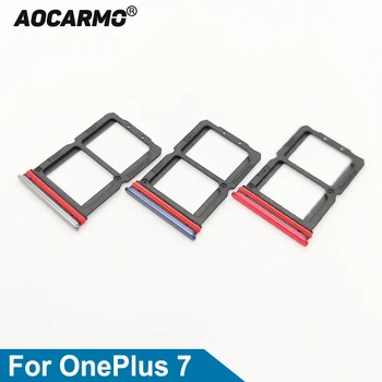 Aocarmo Pre OnePlus 7 Dual Sim Karty MicroSD Držiteľ Nano SIM Kartu Slot Náhradné Diely p7819