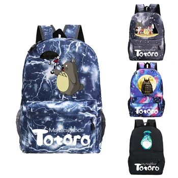 Cartoon Totoro Batohy Chlapci Dievčatá Späť Do Školy Darček Mochila Študentov Módne Školské tašky Deti book bag Teens Laptop Taška