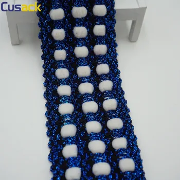 Cusack 1 Yard 6 CM Modré Elastické Pásky Pásky Čipky pre Pásy DIY hlavový most Odev, Šaty Ručné Šitie Príslušenstvo
