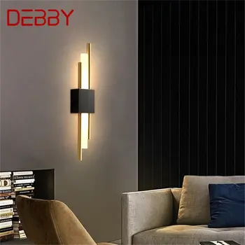 DEBBY Nordic Mosadz Nástenné Svietidlo Moderného Sconces Jednoduchý Dizajn LED Svetlo Pre Vnútorné Domáce Dekorácie