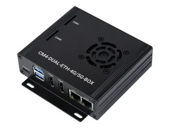 Dual Gigabit Ethernet 5G/4G Mini-Počítač Na základe Raspberry Pi Výpočet Modul 4 (NIE je Súčasťou), Kovové Veci, S Chladiaci Ventilátor