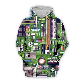 Elektronické 3D vytlačené Mužov pre Ženy Hoodies Funny Green zips hoodies Módne Sweartshirts Cosplay kostýmy 03