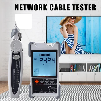 ET616 ET618 Sieťový Kábel Tester LCD Displej Analógové Digitálne Vyhľadávanie POE Napätie Nástroj Testu Kábel Párovanie Wiremap Siete Tester