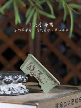 Fialová Poslať Bonsai Hrniec Tradíciu Čína Vyrezávané Succulents Záhradné Dekorácie