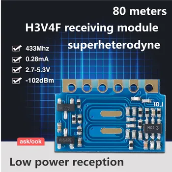 H3V4F bezdrôtový superheterodyne prijímač, modul 433Mhz s nízkou spotrebou bezdrôtové diaľkové ovládanie modulu dlhé vzdialenosti