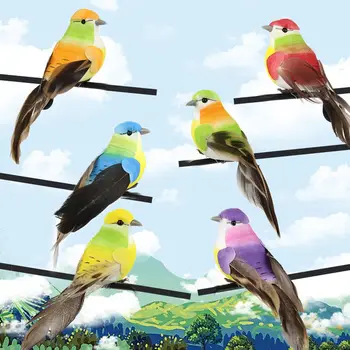 Home Decor Svadobné Dodanie Miniatúrne krajiny Dekorácie Simulácia Vták Reálne Perie Vtákov Model Umelé Zvierat