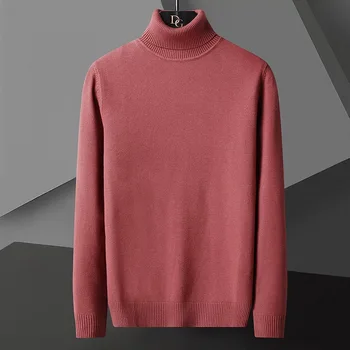 Jeseň jednoduché jednofarebné teplý sveter mužov 2021 značky módnych sveter Ulici šaty kórejský zimné dlhý rukáv Pulóver mužov