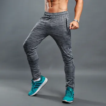 Letné pánske nohavice tmavo šedá farba tenké, mäkké joggers mužov fitness sportwear s vreckom na boku veľkosť S až 3XL