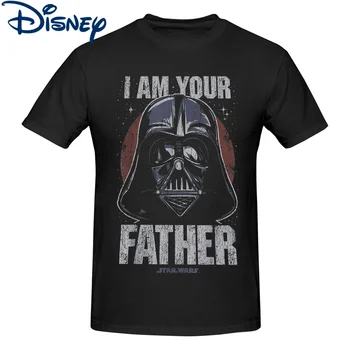 Muži T-Shirts Disney Star Wars Módne Bavlnené Tričká Krátky Rukáv, Darth Vader, Ja Som Váš Otec Tmavé Tričko Kolo Golier Top