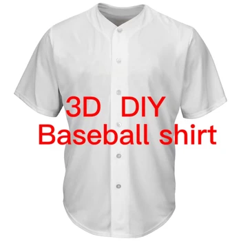 Mužov a žien 3D vytlačené baseball tričko Vytvoriť vlastný zákaznícky dizajn animácia/photos/hviezdy/logá urob si sám
