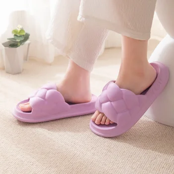Mužov a žien krytý domov protišmykových opotrebovaniu stolice sandále EAV jednoduché skontrolovať pár papuče