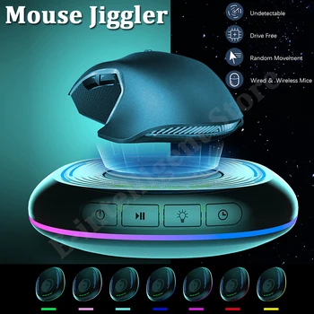Nezistiteľný Myši Jiggler Automatické Počítačovej Myši Prenášač s Časovač ZAPNUTIE/Vypnutie RGB Osvetlenie Ovládača-Free Udržuje Počítač Hore