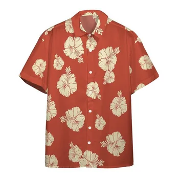 Nové pánske košele s krátkym rukávom kubánsky štýl čerstvé kvetinový vzor, vietor havajské top 3D tlač y2k letnú dovolenku mužov a žien