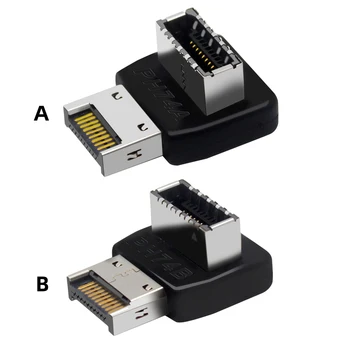 PH74A/PH74B Predné USB, C Header Adaptér USB 3.1 Zadajte E 90 Stupňov Riadenia Converter pre základnej Doske Počítača Vnútorný Konektor