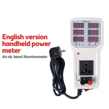 Ručné Napájania Elektrickej Energie Analyzer LED Tester Meter Zásuvky Merateľné Aktuálneho Napätia, účinník Monitory