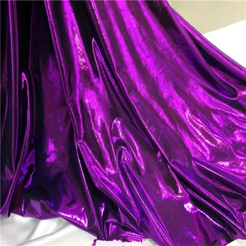 Ružové zlato lesklé ice hodváb elastické gilding zlato tkaniny tkaniny pre Šitie večerné šaty DIY textílie Materiálov 1Meter