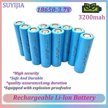 SUYIJIA 18650 3.7 V, Vysoká Kapacita 3200mAh Nabíjateľná Li-Ion Batéria pre Baterku Vedúci svetlo Walkie-talkie s 4.2 V, 1A Nabíjačka
