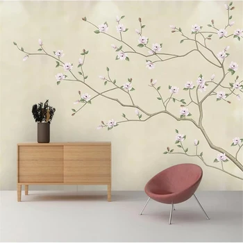 Vlastné tapetu 3d nástenná maľba ručne maľované olejomaľba pero nové Čínske Americké magnolia papier pozadí steny dekoratívne maľby