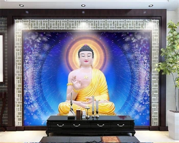 Vlastné tapetu 3d sochy Budhu Buddha abstraktných de parede obývacia izba фотообои TV pozadí steny chrámu, dekorácie, maliarstvo, обои