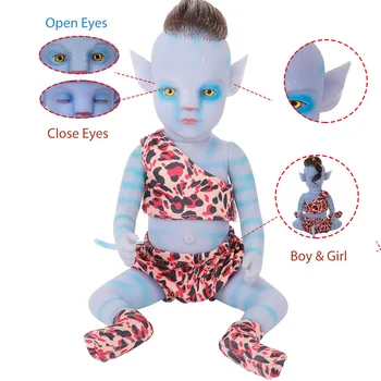 Vysoká Kvalita Reborn Baby Doll 12 Palcový Ručné Novorodenca Bábiky Chlapec Dievča Otvorené Oči Realisticky Plný Silikónové Telo Bábiky Hračky