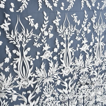 Vyšívané čipky textílie svadobné šaty, dekorácie, ručne vyrábané diy textílie Odevy svadobné textílie