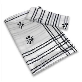 White Satin Textílie Afriky Vosk Vytlačí 2021 Najnovšie 2+4Yards Mäkké Šifón Textílie Pre šaty Čistého Hodvábu Textílie Pre Patchwork B2-A5