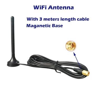 WiFi AP Antény 3dbi OMNI Leteckých Magnetické Základne 3 Meter Kábla pre Prístupu Mini PCI-e Karty Repeater IP Kamera Router Extender